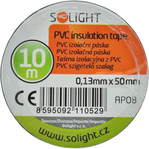 Solight izolačná páska, 50mm x 0,13 mm x 10m, čierna