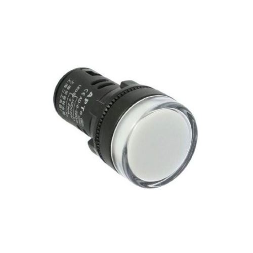 Kontrolka kulatá 230V LED bílá 29mm HADEX