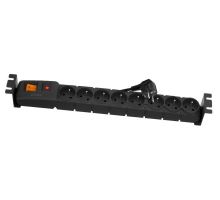 Napajeci panel ACAR S8 FA 3m 8 pozic BK včetně držáků do 19" lišt 1U, ACAR-F5-FA Napajeci panel ACAR S8 FA 3m 8 pozic BK včetně držáků do 19" lišt 1U, ACAR-F5-FA