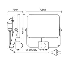 LED černý reflektor 50W / 4000K - LF7024S (12)