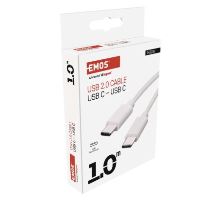Nabíjecí a datový kabel USB-C 2.0 / USB-C 2.0, 1 m, bílý (4)