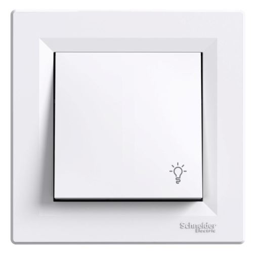 Asfora spínač 1/0 "světlo" White