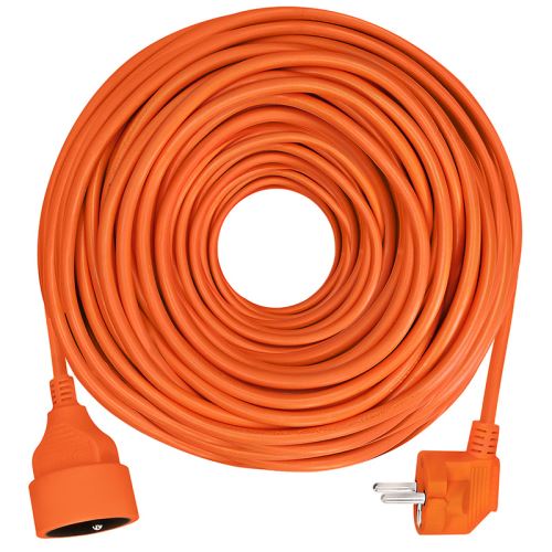 Solight predlžovací kábel - spojka, 1 zásuvka, oranžová, 25m