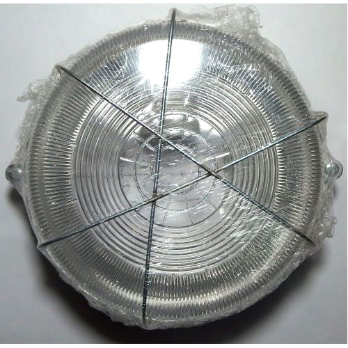 Svietidlo kruhové BETA 100W IP54 kovová mriežka - biele