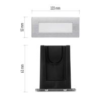 LED orientační vestavné svítidlo 115×70 1,5W neutr.bílá IP65 (15)