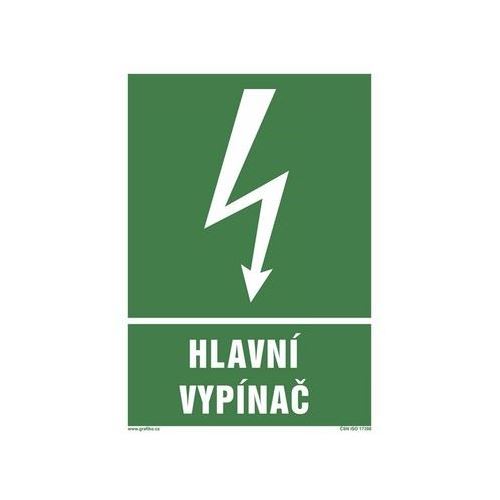 štítok 21-B HLAVNÝ VYPÍNAČ