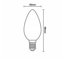 LED žárovka / filament 6W - C35 / E14 / 4000K - ZLF713D (2)