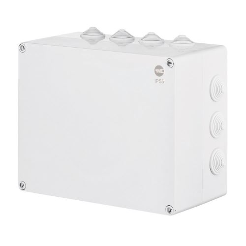 Krabica SolidBOX 68242 IP55, 342x282x165mm, plné veko, stupňovité vývodky (14x)