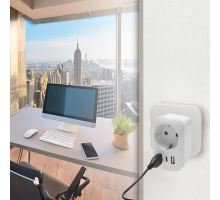 Solight cestovní adaptér s USB do Spojených států, typ B (1)