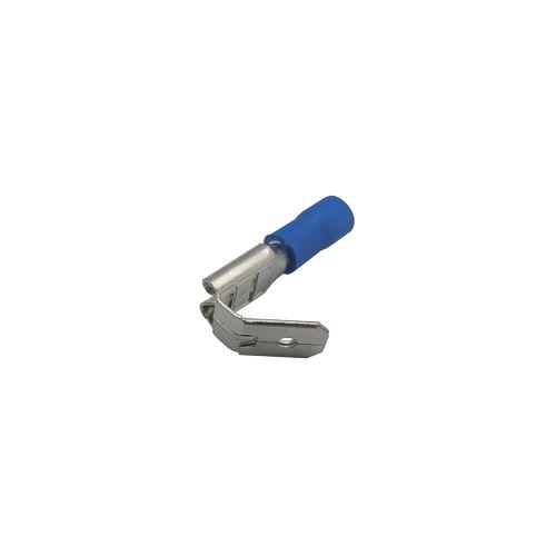 Zdířka faston rozvaděč 6.3mm, vodič 1.5-2.5mm modrý
