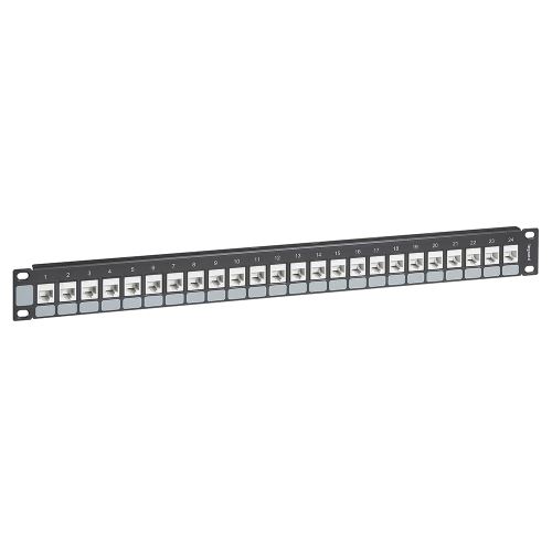 Patch panel modulární 1U (s plastovou vyvazovací lišty) LINKEO 19"