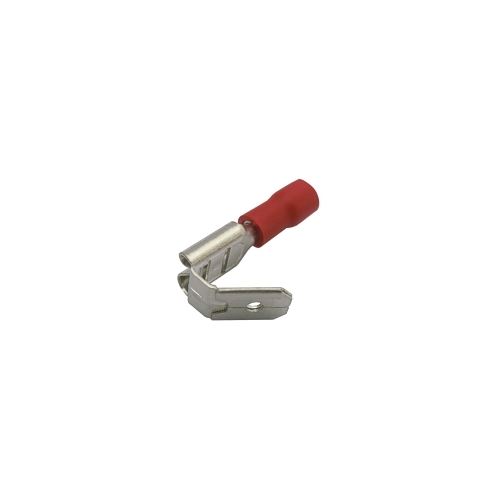 Zdířka faston rozvaděč 6.3mm, vodič 0.5-1.5mm červený