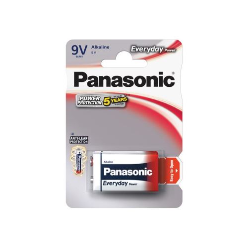 Baterie 6F22 (9V) alkalická PANASONIC Everyday Power 1ks / blistr