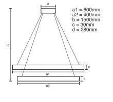 LED svítidlo + dálkový ovladač 115W - J6353/CH (10)