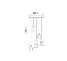 Objímka E27 / 1m / bronzová - BH6652TB-B (3)