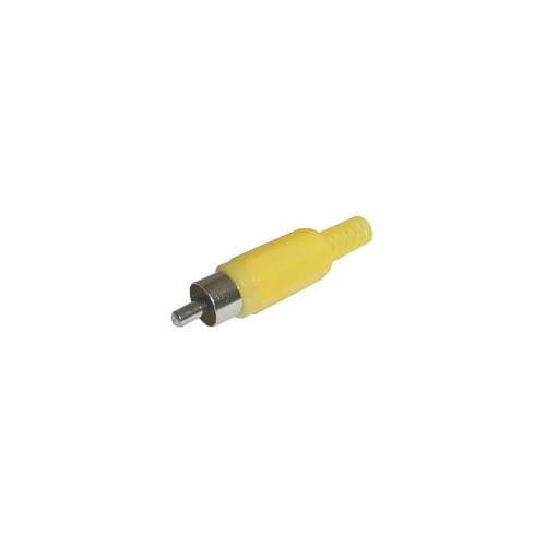 Konektor CINCH kabel plast žlutý
