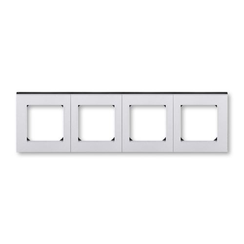Rámeček čtyřnásobný, pro vodorovnou i svislou montáž, titanová/kouřová černá, ABB Levit M 3901H-A05040 70