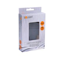 Solight USB nabíjecí adaptér, 1x USB, 2400mA, AC 230V, černý (3)