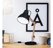 Solight stolní lampa Falun, E27, černá (4)