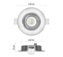LED bodové svítidlo Exclusive stříbrné, 5W teplá bílá (3)