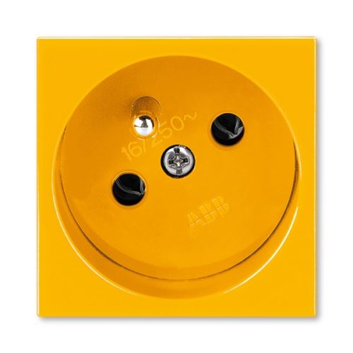 Zásuvka 45x45 s ochranným kolíkem, žlutá, ABB Profil 45 5525N-C02347 Y