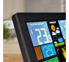 Solight meteostanice, extra velký barevný LCD, teplota, vlhkost, tlak, RCC, USb nabíjení, černá (2)