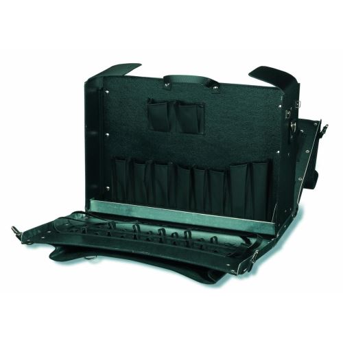 CIMCO 176028  Kožený kufr černý 375x500x245 mm