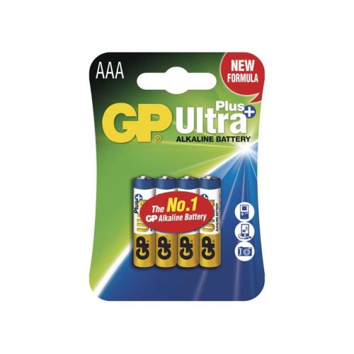 Baterie AAA (R03) alkalická GP Ultra Plus Alkaline 4ks