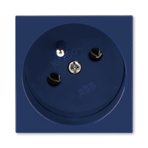 Zásuvka 45x45 s ochranným kolíkem, safírová modrá, ABB Profil 45 5525N-C02347 M5