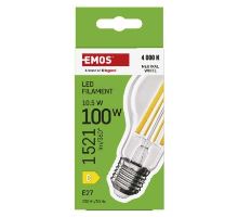 LED žárovka Filament A60 / E27 / 10,5 W (100 W) / 1521 lm / neutrální bílá (5)