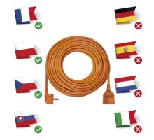 Prodlužovací kabel spojka 40m, oranžový (2)