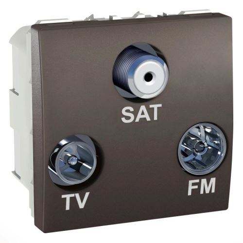 Color zásuvka TV/R+SAT koncová s F-konektorem Grafit