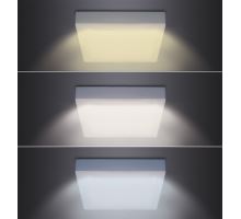Solight LED mini panel CCT, přisazený, 18W, 1530lm, 3000K, 4000K, 6000K, čtvercový (2)