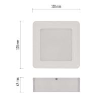 LED přisazené svítidlo RUBIC, čtvercové, 9W neutrální bílá (3)