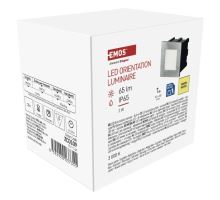 LED orientačné vstavané svietidlo 80 × 80, 1,5W teplá biela IP65 (8)