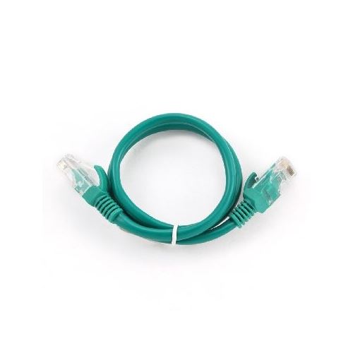 Patch kabel CAT5E UTP PVC 1m zelený non-snag-proof C5E-155GR-1MB