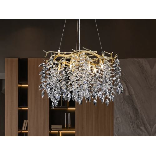 Luxusný závesný krištáľový luster 9 x G9 - CA011/600