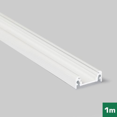 AL profil FKU11 BC / UX pre LED, bez plexi, 1m, biely