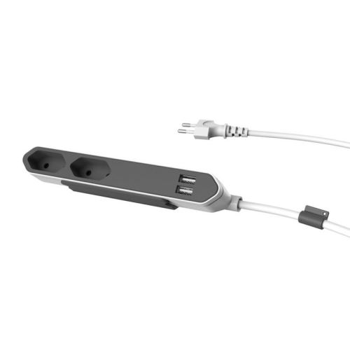 Prodlužovací kabel POWERCUBE PowerBar USB Grey