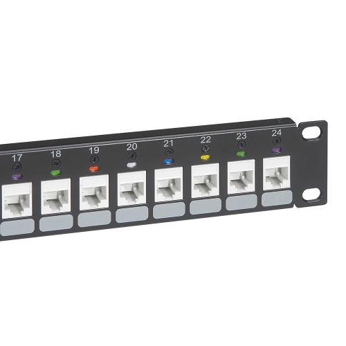 Patch panel modulární 1U (s kovovou vyvazovací lišty) LINKEO 19"