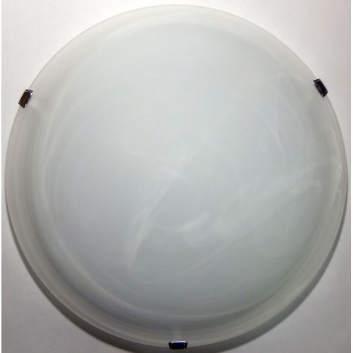 Svítidlo OPTIMA 40 (41120) stříbnrý úchyt, bílé žíhané sklo