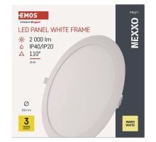 LED vestavné svítidlo NEXXO, kruhové, bílé, 25W, teplá bílá (9)