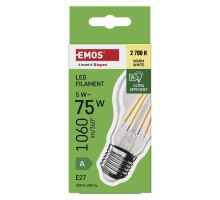 LED žárovka Filament A60 / E27 / 5 W (75 W) / 1 060 lm / teplá bílá (9)