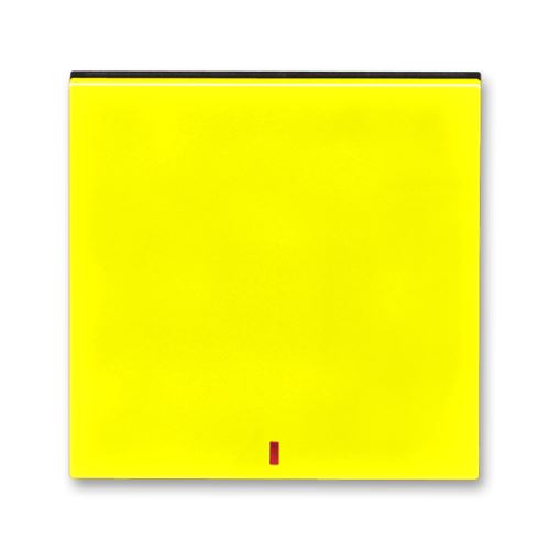 Kryt jednoduchý s červeným průzorem, žlutá/kouřová černá, ABB Levit 3559H-A00655 64