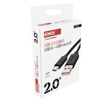 USB kábel 2.0 A / M - micro B / M 2m čierny (6)
