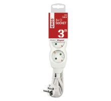 Prodlužovací kabel 3 m / 3 zásuvky / bílý / PVC / 1,5 mm2 (6)