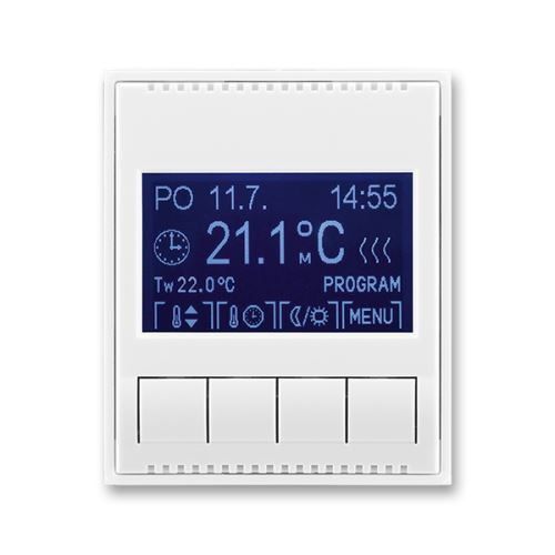 Termostat univerzální programovatelný (ovládací jednotka), bílá/bílá, ABB Element, Time 3292E-A10301 03