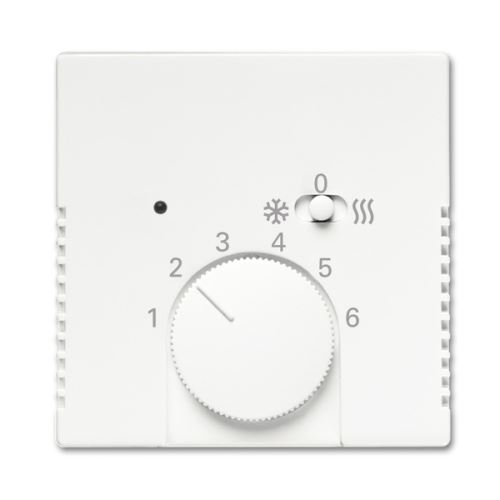 Kryt termostatu pro topení/ chlazení, s posuvným přepínačem, mechová bílá, ABB Future linear 2CKA001710A4051