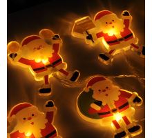 Solight LED okenní řetěz - Santa, 6x LED, přísavný, 120cm, 2x AA (2)
