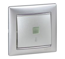 Valena spínač 1/0 S "svetlo" Strieborná metalíza Valena spínač 1/0 S "svetlo" Strieborná metalíza